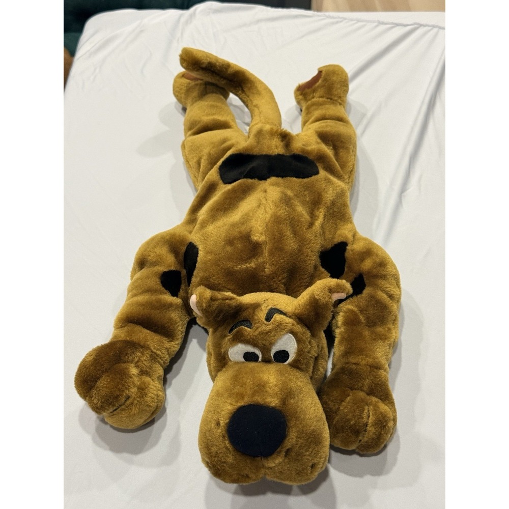 Large Scooby-Doo Plush (2000) Lying Down Floppy Stuffed Animal 28" HannahBarbera